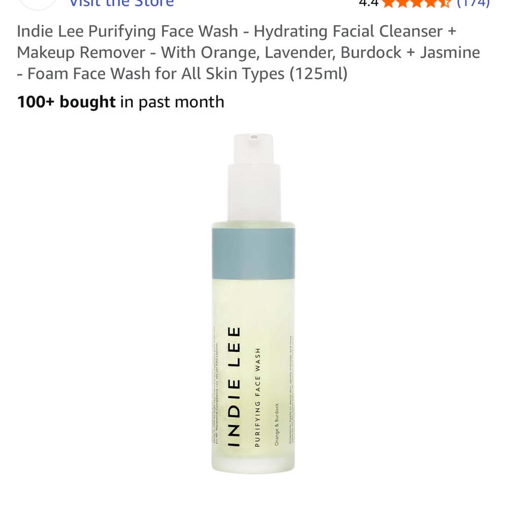 Purifying Face Wash - Hydrating Facial Cleanser 25mL travel size